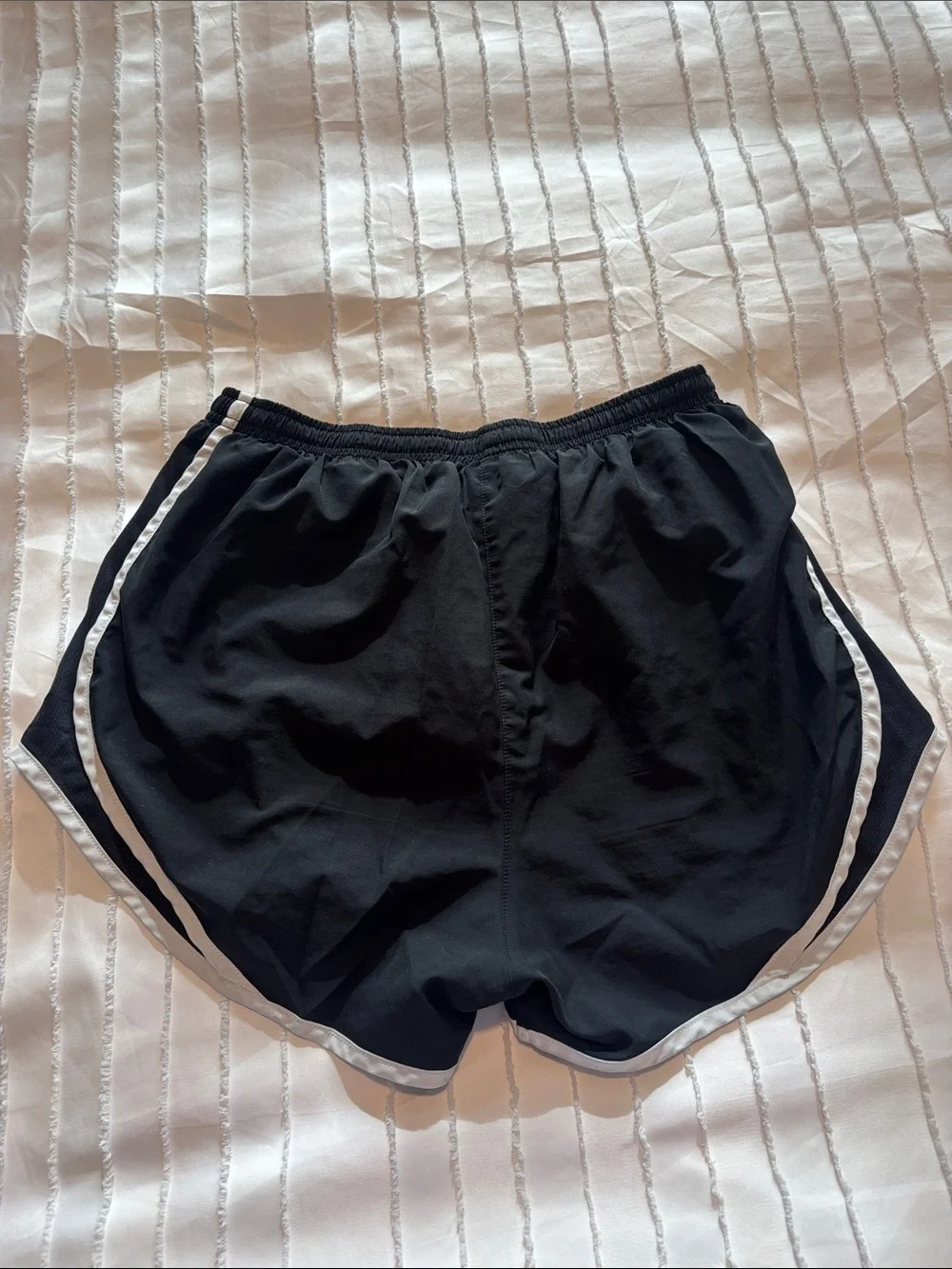 Nike Black Women's Athletic Shorts with White Trim